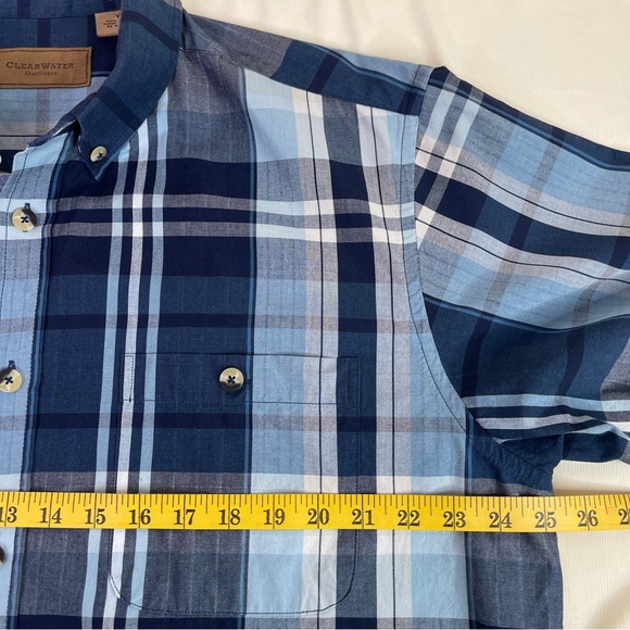 Clear Water Outfitters Men’s Short Sleeve Plaid Button Down Shirt Size XL - Picture 7 of 9